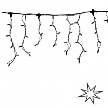 Tro- 007-025 Ps230 Icicle Light 2X0.4M Blk Wire 3000K Ww & Tw Ww