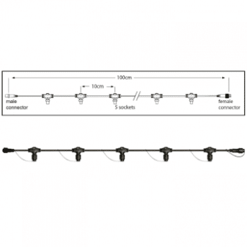 Tro- 010-006 Ps230 5 Way Connector On 1Mtrblack
