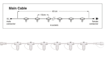 Tro- 010-113 Ps230x60Cm 6 Socket White