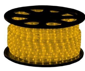 Tronix Lichtslang Led 240V Crystal Clear Geel 50meter IP44 13mm Incl.Stekker