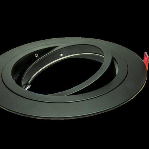 Tro- 148-036 Architectural Plate 111 Black 1 Hole Round Adj