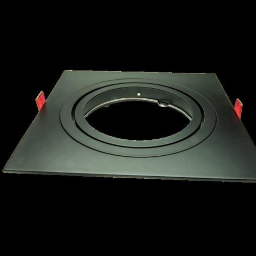 Tro- 148-037 Architectural Plate 111 Black 1 Hole Square Adj