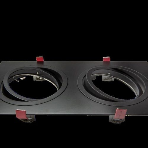Tro- 148-038 Architectural Plate 111 Black 2 Holes Adjustable