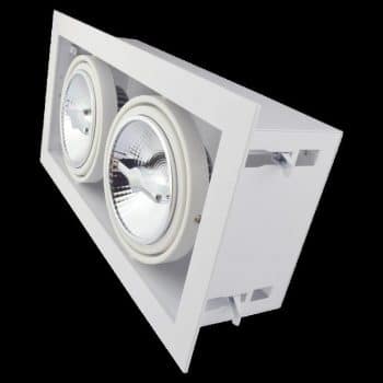 Tro- 148-046 Recessed-Trimless Fixture 2X Ar111 Full White Adjustable