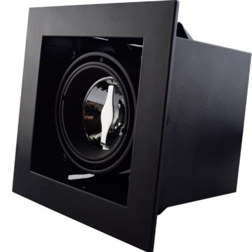 Tro- Inbouwspot Trimless Vierkant Zwart GU10 50mm 148-060 119x119x100