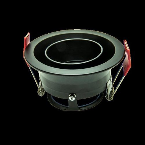 Tro- 148-584 Architectural Plate Eco Black Round Flush Adjust