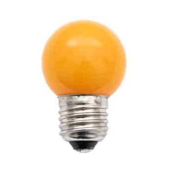Tro- 165-036 Ledlamp Kgl E27 P45 1W. Orange Orange Pc Cap