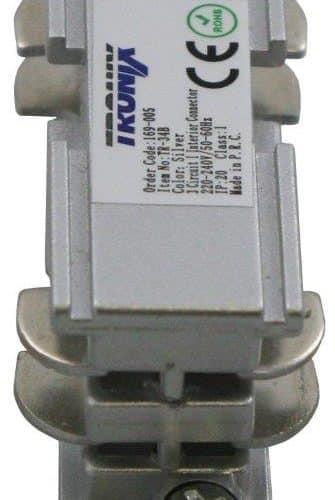 Tro- 169-005 3-Phase Track Silver Interior Connector
