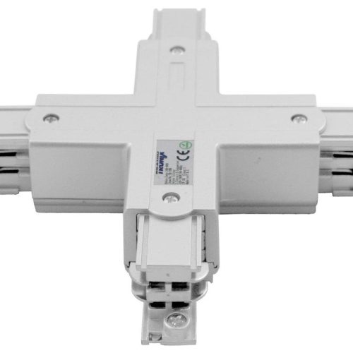 Tro- 169-028 3-Phase Track White X Shape Connector