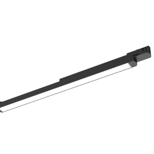Tro- 169-307 3-Phase Track Black Linear Light Opal Tri-White