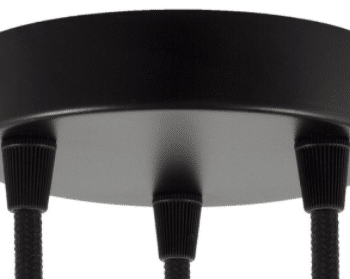 Plafondkap Stoere Zolderkap Metaal 95x25mm 3-Lichts Zwart