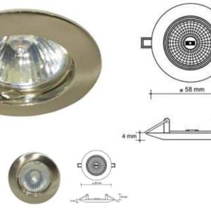 Oscaluz Arkos Uni Inbouwspot 35mm Vast Geschuurd Chroom 75455 Gatmaat 48mm - Afbeelding 3