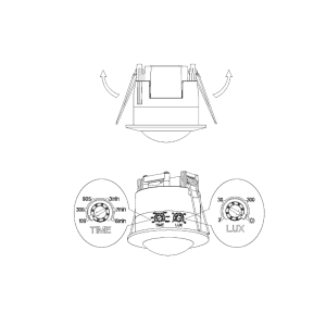 Tro- 214-051 Ir Motion Sensor Recessed Mounted Ip20 Max 300W - Afbeelding 3