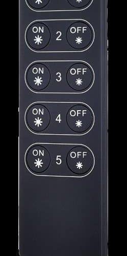 Tro- 214-131 Afst.Bed Remote Control Large 5 Zones