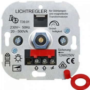 Dimmer Inbouw Universeel 20-500W Faseaansnij Conventionele Trafo