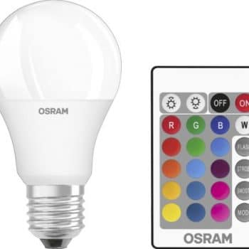 Osram Led RGBW Remote Standlamp 9- 60W E27 806L Dimbaar via afst. bed