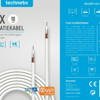 Technetix Coax COAXIH-10M-S installatiekabel 10 METER SHOP 11200600