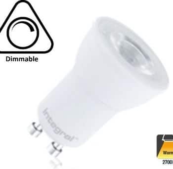 Integral Ledspot Gu10 MR11 3.6-40W 2700K 290Lm 36Gr 35mm ILMR11DC011 Dimbaar