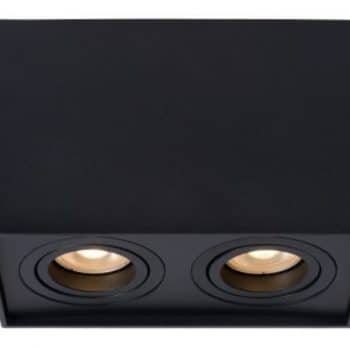 Lucide Plafondspot Binnen Tube 2X Gu10 Zwart Rechthoek 18.5X9.6X12.5