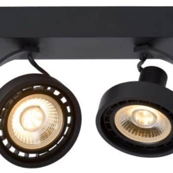 Lucide Plafondspot Led Dorian 2X12W Gu10 Dtw Zwart 22968-24-30