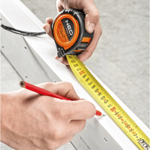 NEO Gereedschap Rolmaat 5mtr, Magn Nylon Gecoat 25mm Breedte Rubber - Afbeelding 3