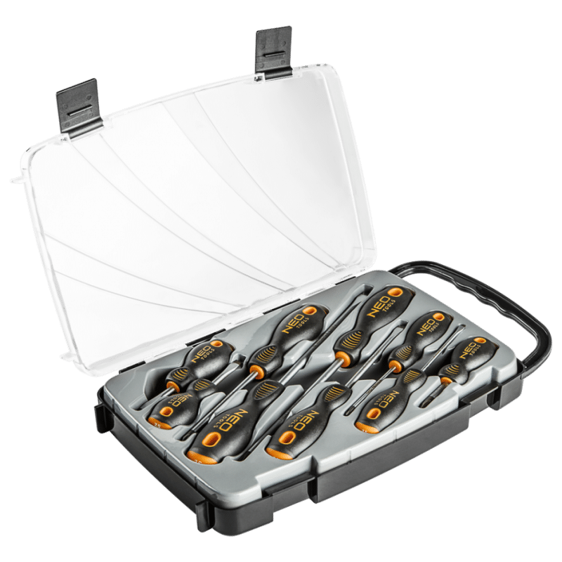 NEO Gereedschap Schroevendraaierset 9 Delig In Koffer Magnetisch S2