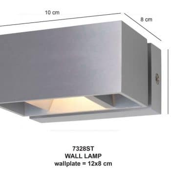 Steinhauer Wandlamp 7328ST modern Tucana halogeen Geb. staal G9. 10x8