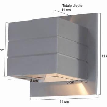 Steinhauer Wandlamp 7334ST modern Wadjet halogeen Geb. staal G9. 11x11