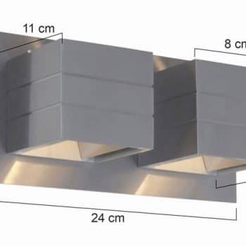 Steinhauer Wandlamp 7335ST modern Wadjet halogeen Geb. staal G9. 24x11