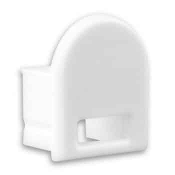 Tro- 8106058 E14W End Cap White Profile Pl5 With C5 Cable Conduit 1Pce