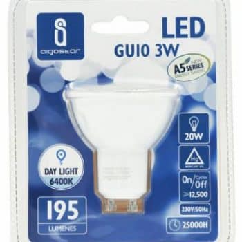 Aigostar Led Gu10 51mm 3W- 20W 195L 6400K Daglicht BLS1 No-Dim