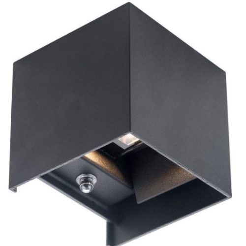 Stein- Buiten Wand Logan�2x3w Led sensor 2700K 9.8x9.3x9.1