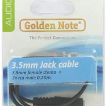BlueLIne 4115N Verloopkabel 3.5Mm Audio Female > 2X Rca Plug 0.20Mtr
