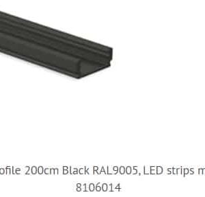 Tro- Led Profiel PL1 200cm Zwart max12mm ledstrip 16.80x5.91mm 8106014