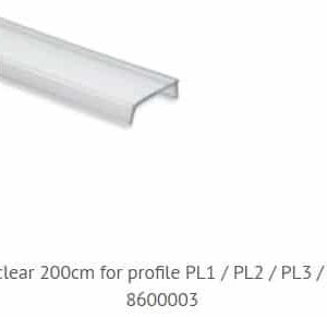 Tro- Led Profiel PL1 200cm Cover Helder PC 13.81x4.37mm 8600003