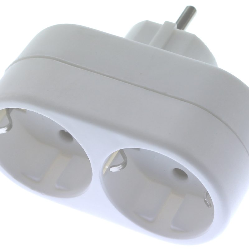 Verloopstekker Verdeelstekker 2-V Ra Verticaal naar 1 x RA Verticaal Onder Elkaar