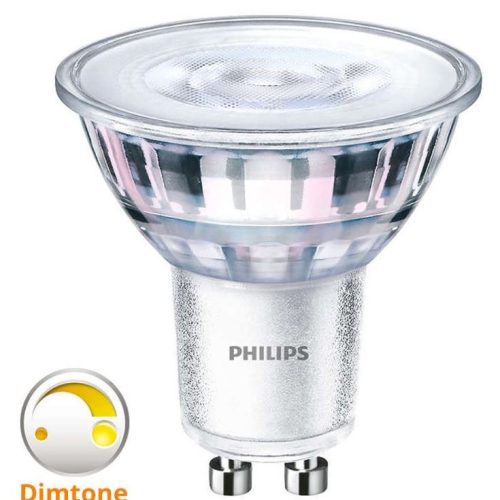 Philips Classic LEDspotMV DimTone Gu10 5 - 50W  2200k-2700K 36g glass dimbaar