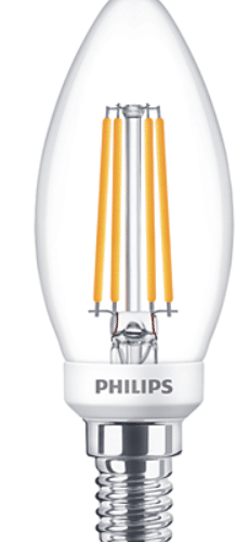 Philips Filament Classic Kaarslamp Helder 4.5w- 40w 2700K 77337300
