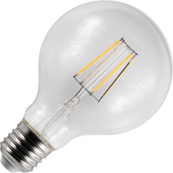 SPL Filament Led Metaal Globelamp E27 450L 4.5W 2700K 80mm Helder L278032027 Tronic Dimbaar