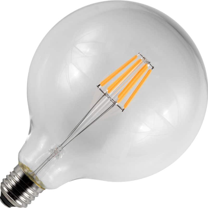 SPL Filament Led Glas Globelamp E27 550L 6.5W 2200K 125mm Helder L023825709 Tronic Dimbaar