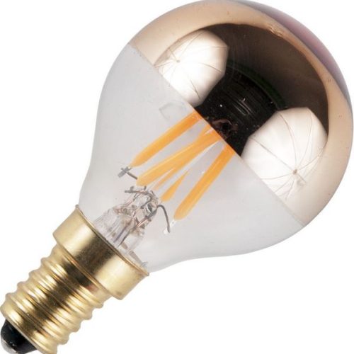 SPL Filament Led Glas Kopspiegel Kogellamp E14 230L 4W Dimbaar Gold L023871312 2500K Tronic Dimbaar