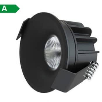 Interlight LED Camicro Downlight Zwart Vast dimbaar 4W 45gr 2700K 230L IP44