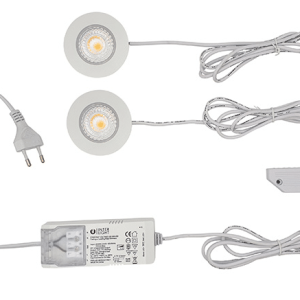 Interlight LED Cabiled Meubelspot dimbaar SET 2x4W 2.700K Wit Ip44 - Afbeelding 3