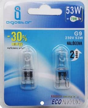 Aigostar Halogeenlamp Eco 240V G9. 53-65W Helder Bls2