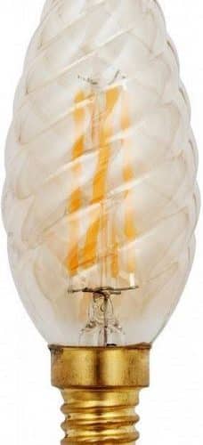 SPL Filament Led Glas Gedraaid Kaarslamp E14 280L 4W 2200K Helder L023810309 Tronic Dimbaar