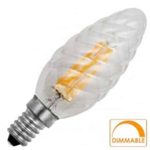 SPL Filament Led Glas Gedraaid Kaarslamp E14 280L 4W 2200K Helder L023810309 Tronic Dimbaar - Afbeelding 3