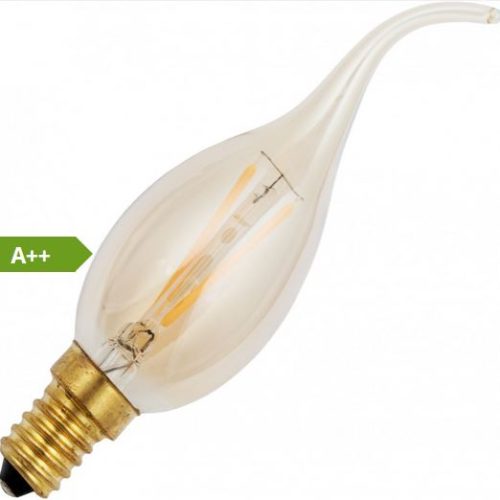 SPL Filament Led Glas Tip-Kaarslamp E14 130L 1.5W 2200K Gold L023859505 Voltage Dimbaar