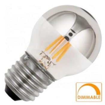 SPL Filament Led Glas Kopspiegel Kogellamp E27 230L 4W Dimbaar Zilver L023880312 2500K Tronic Dimbaar