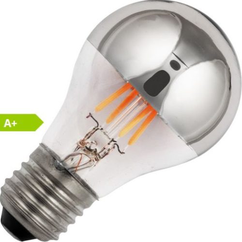 SPL Filament Led Glas Kopspiegel Standaardlamp E27 210L 4W Dimbaar Zilver L023890319 2200K Tronic Dimbaar