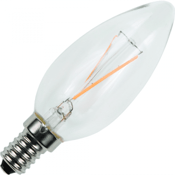 SPL Filament Led Metaal Kaarslamp E14 150L 2W 2100K Helder L149115021 niet dimbaar